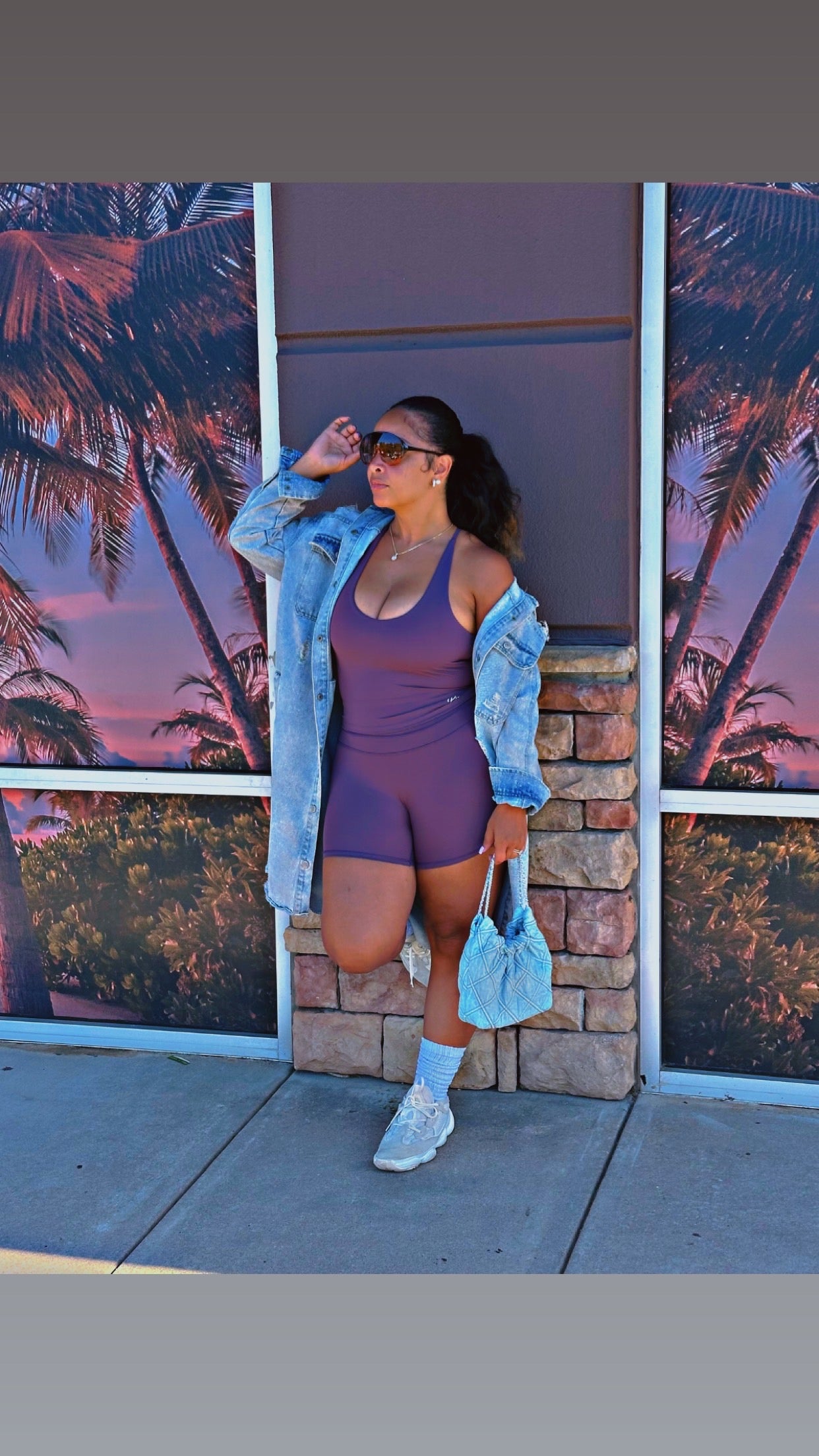 PureHer Wellness Fit (Eggplant Biker Short Set)