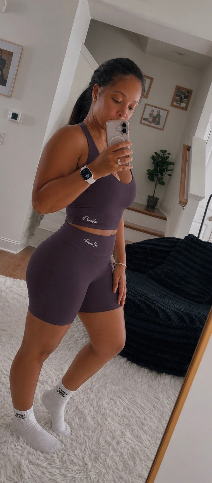 PureHer Wellness Fit (Eggplant Biker Short Set)